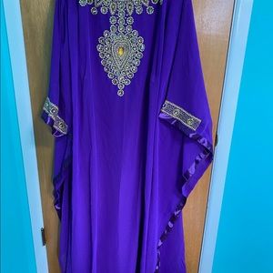 NWT Purple Beaded Kaftan XL